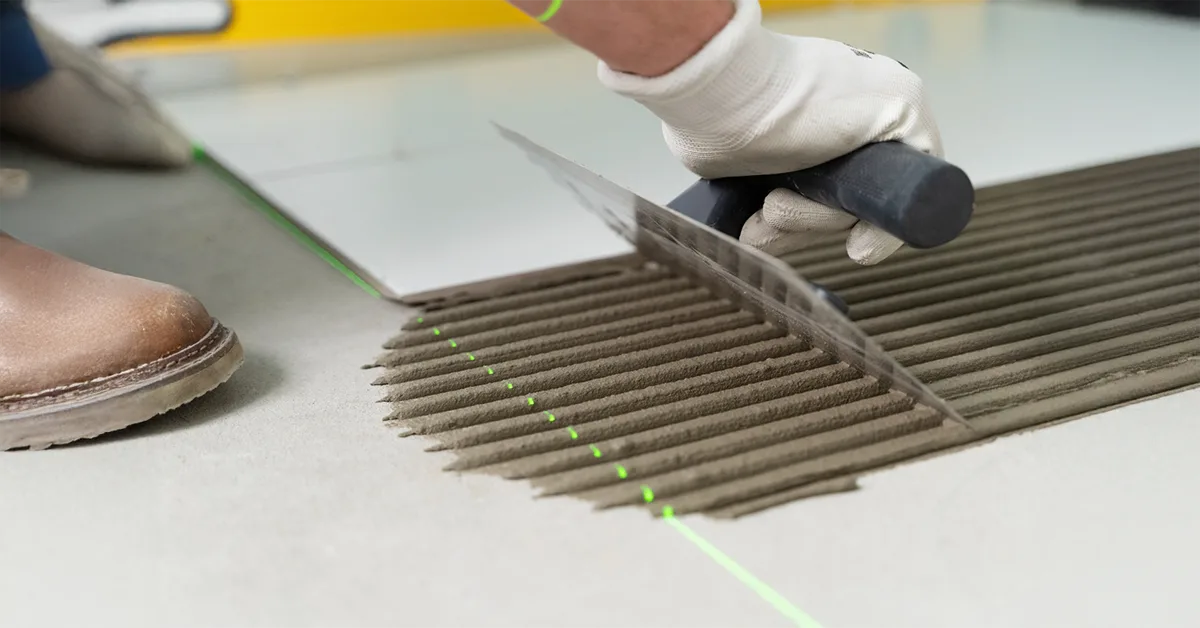 adhesive on tiles flexes